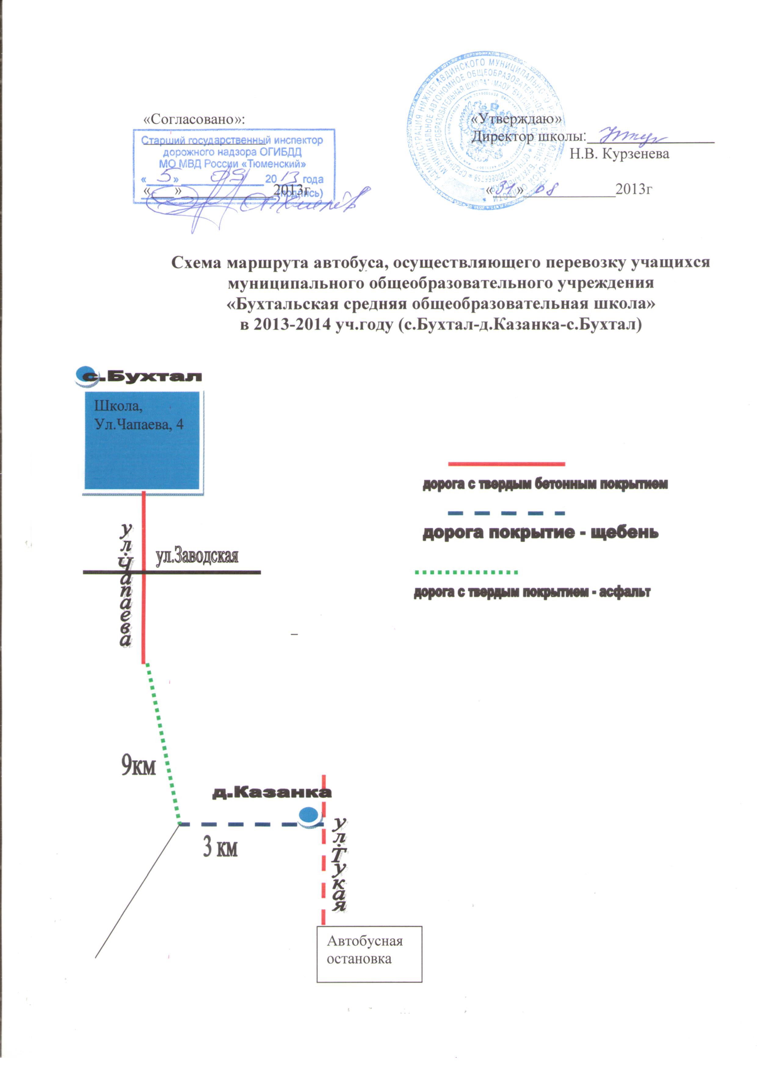 Схема движения школьного маршрута Схема движения школьного маршрута